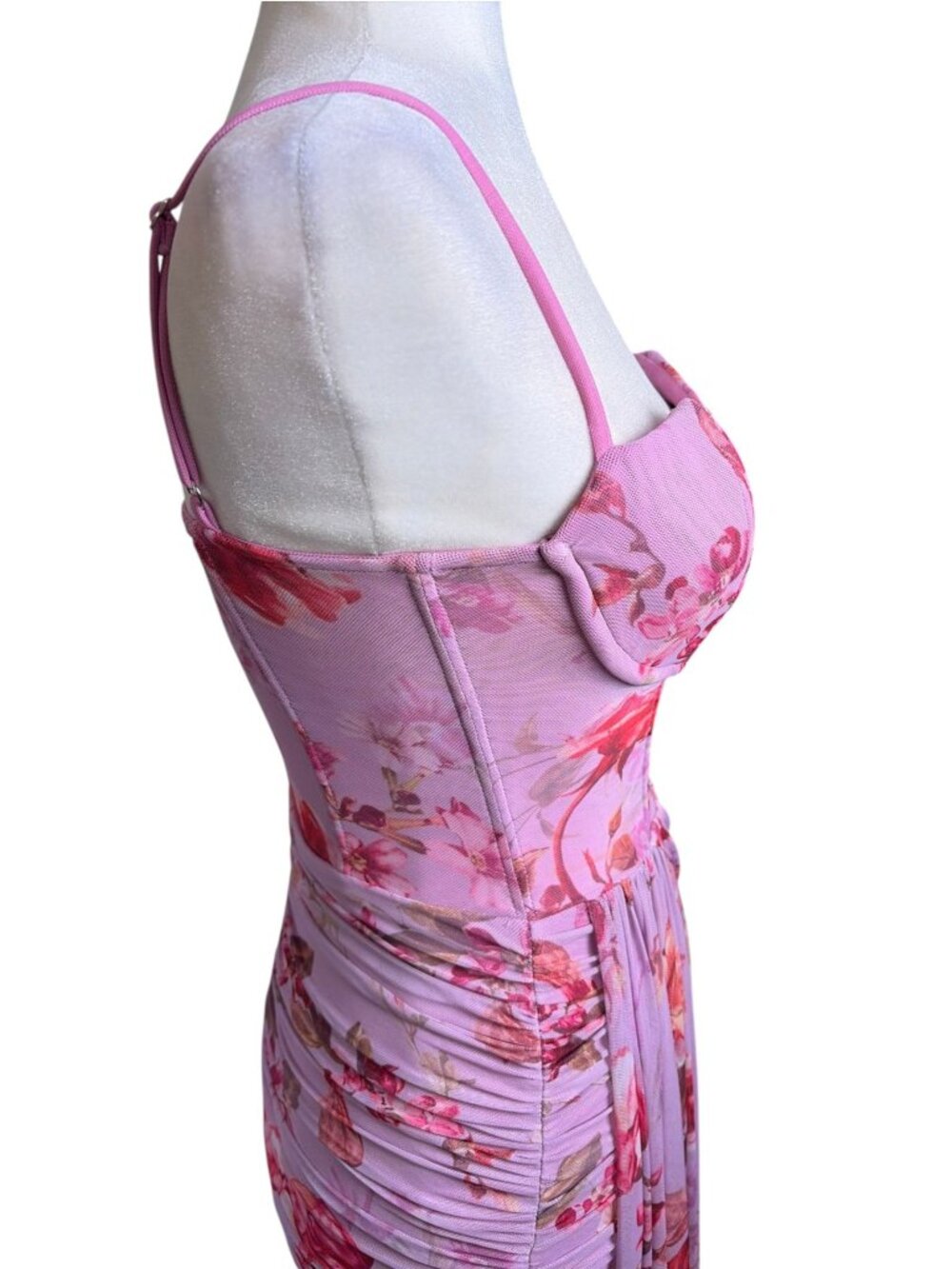 PatBo floral haze bustier mini dress SZ 2 Wedding Guest Look Cocktail Dress - Picture 4 of 15